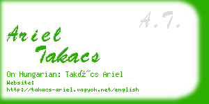 ariel takacs business card